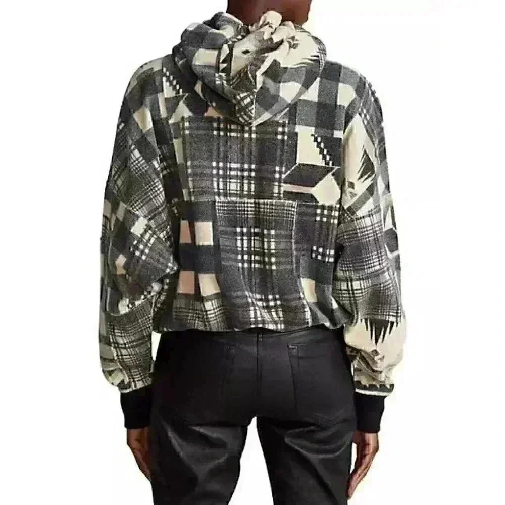 NEW! Polo Ralph Lauren Women's S Fleece Patchwork Hoodie NWT $168 - Picture 4 of 4
